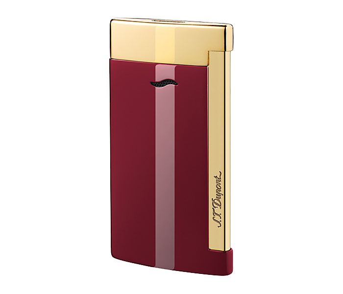 Accessori Sigaro :: Accendini Sigaro :: Accendino S.T.Dupont Slim 7 Rosso  Con Finiture Dorate