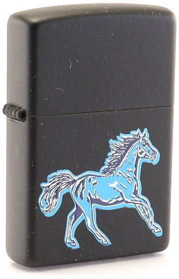 Zippo Black Mat Blue Haze