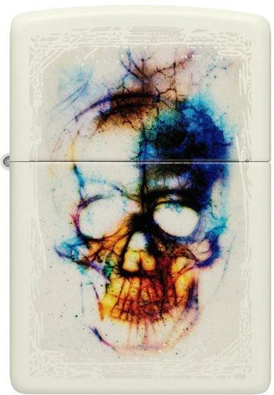 Zippo Premium Skull Print Design Glow In The Dark