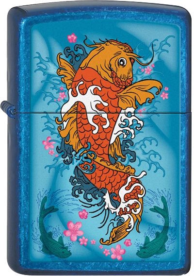 Zippo Full Blue Koi Fish