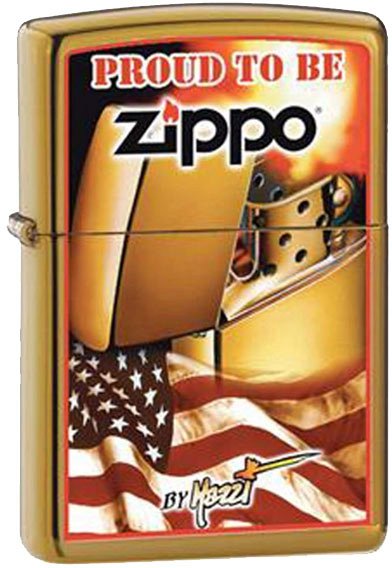 Zippo Brass Mazzi Flag