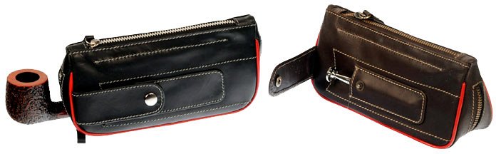 Lubinski Portatabacco, Accessori, 1 Pipa E Due Zip Black/Red