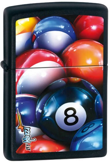 Zippo Black Mat Mazzi 8 Ball