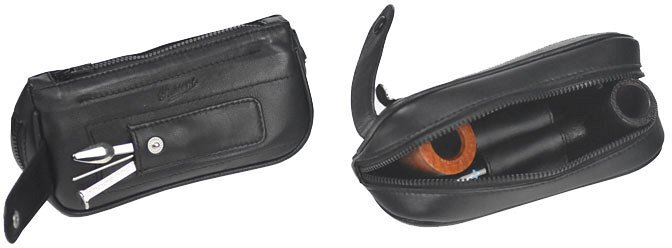 Sasieni Portatabacco, Accessori e 2 Pipe In Nappa