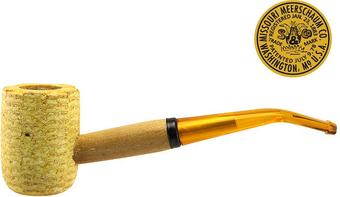 Missouri Meerschaum Corn Cob Legend Half Bent
