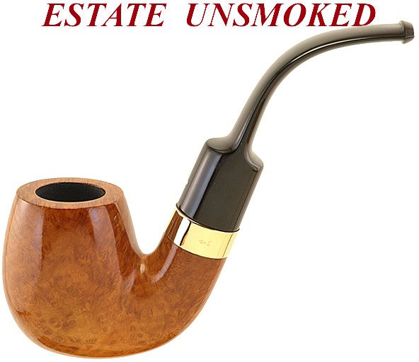 Savinelli Giubileo D'Oro Smooth Full Bent 614 Gold Estate Unsmoked