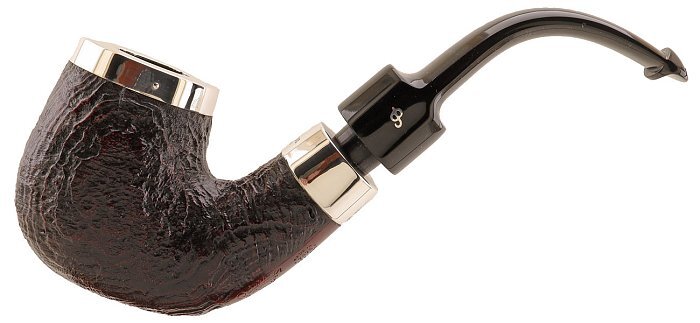 Peterson House Pipe Classic Bent Silver Cap Hand Made Sand XXL