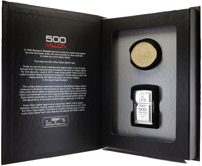 Zippo 500 Millionth Limited Edition Commemorative Lighter